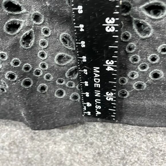 Rebecca Taylor Dress Women's 2 Gray Charcoal Sleeveless Wool Blend Crochet - Picture 5 of 7